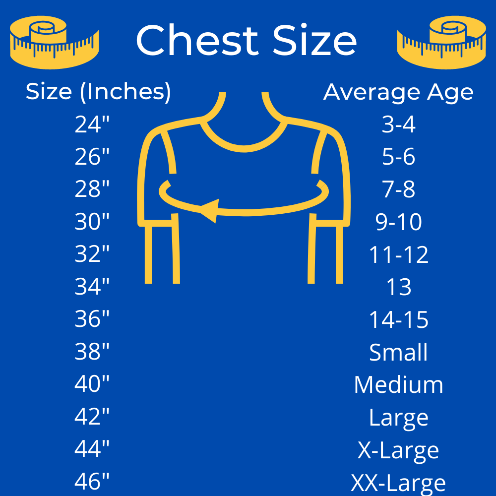 Conversion Guide for Chest Size in Inches to Childs Age
