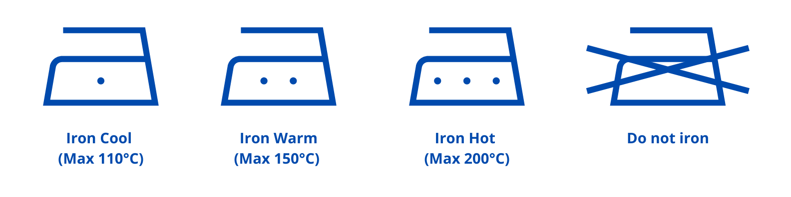 Common Ironing symbols and their meanings