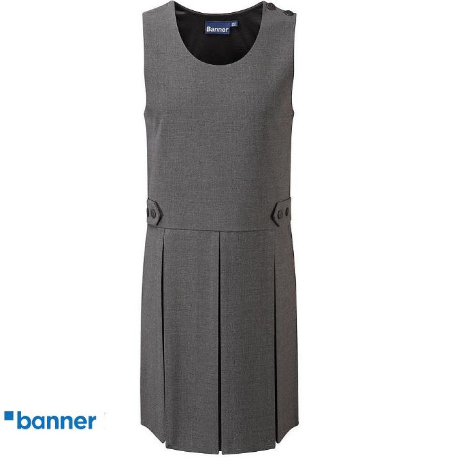 Pinafore dresses grey best sale