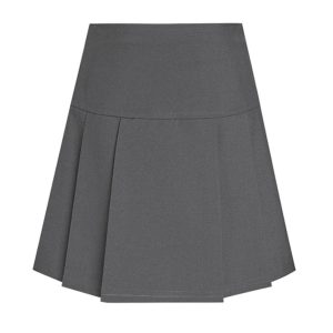 Grey David Luke Junior Drop Waist Pleated Skirt, Girls Trousers