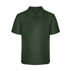 Plain Bottle Green Polo, Greenleas Lower, Polo Shirts